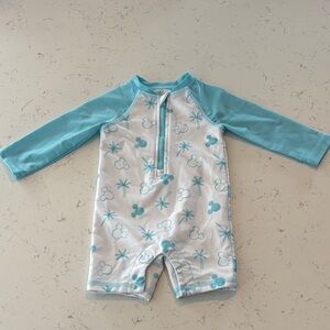 Disney Blue and White Baby Swim Rashguard